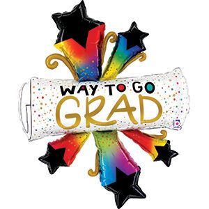 Way to Go Grad Diploma Balloon