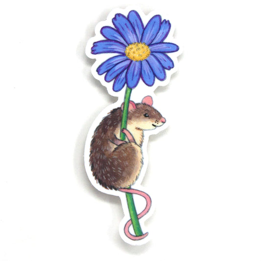 Mouse On Flower Sticker