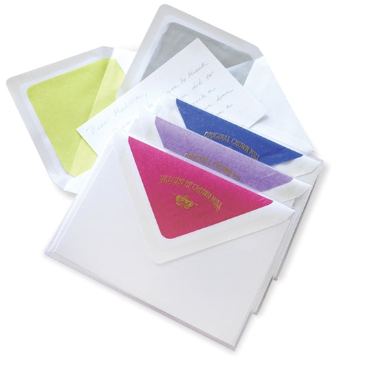 Silk Tissue lined Note Card Set
