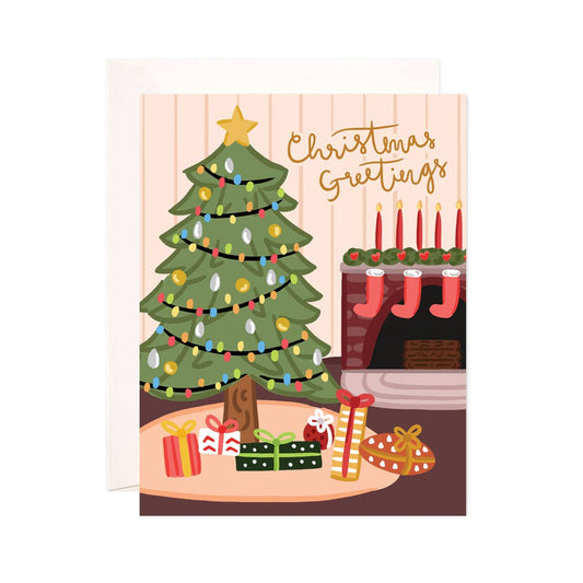 Christmas Tree Scene Greeting Card