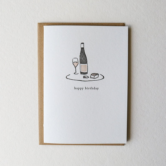 Wine and Cheese Birthday Card