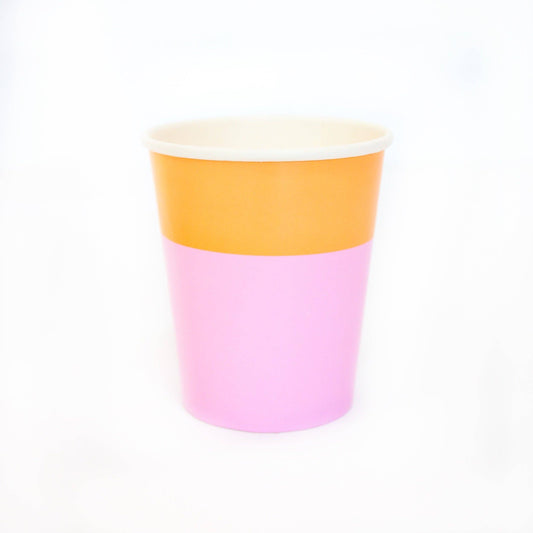 Peach and Lavender paper cups