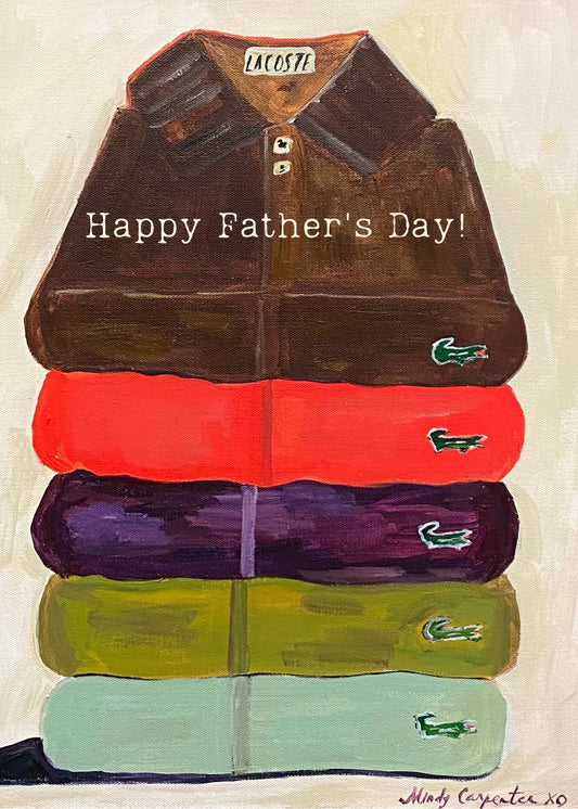 Father's Day Lacoste Stack Greeting Card