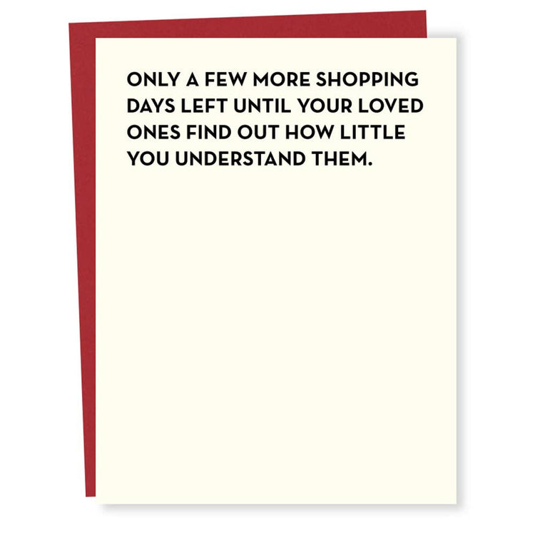 Shopping Days Greeting Card