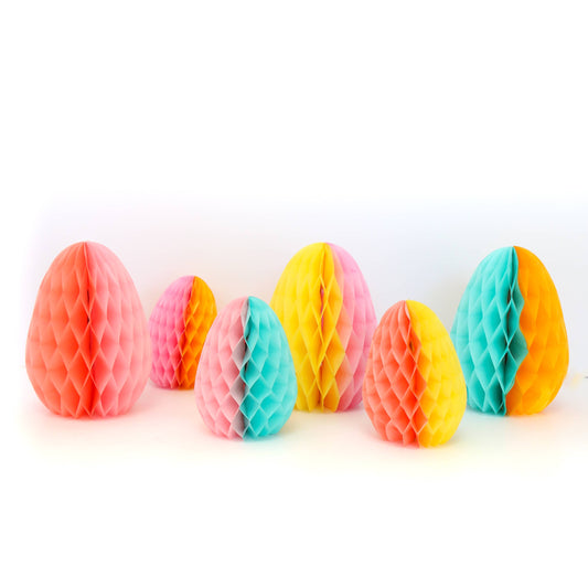 Honeycomb Color Blocked Eggs For Spring and Easter