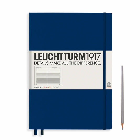Navy Large Hardcover Notebook (A4+)