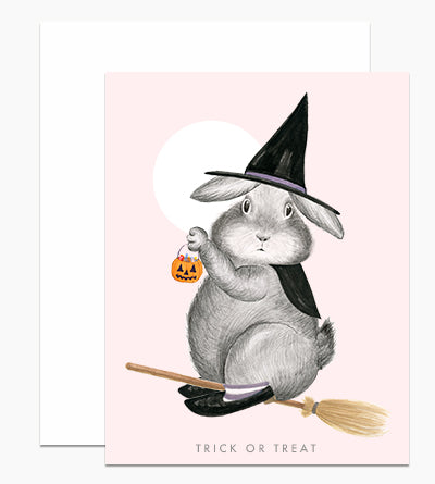 Bunny Witch Halloween Card