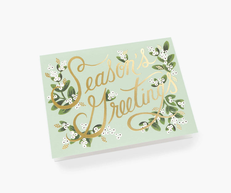 Mistletoe Season's Greetings Card