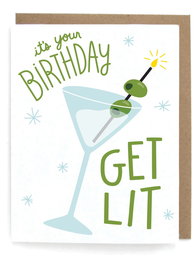 Get Lit Birthday Card