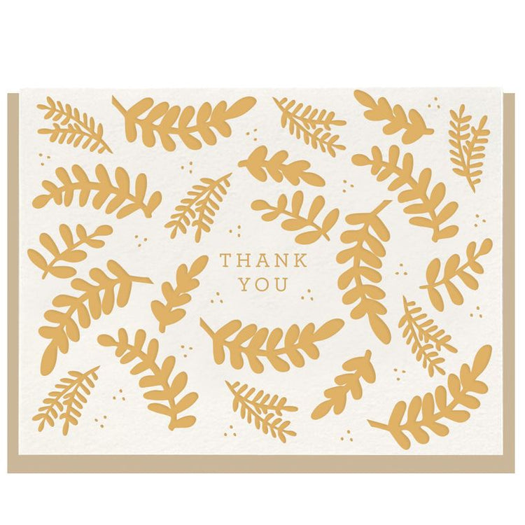 Thank You Floral - Letterpress Card