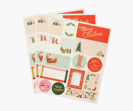 Deck The Halls Gift Tag Stickers