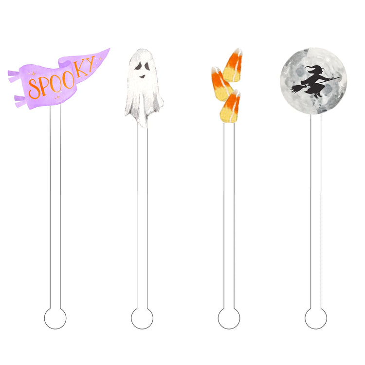Spooky Cute Halloween Acrylic Stir Sticks